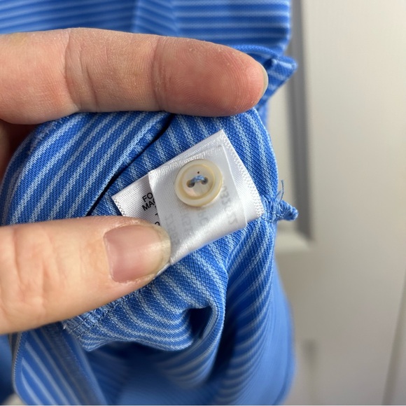 Peter Millar Summer Comfort Polo Shirt Size XXL US Open Blue Stripes - Picture 6 of 8